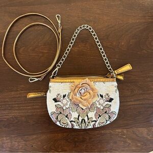 Women’s Sharif New York Crossbody Bag Handbag Floral Embroidery purse